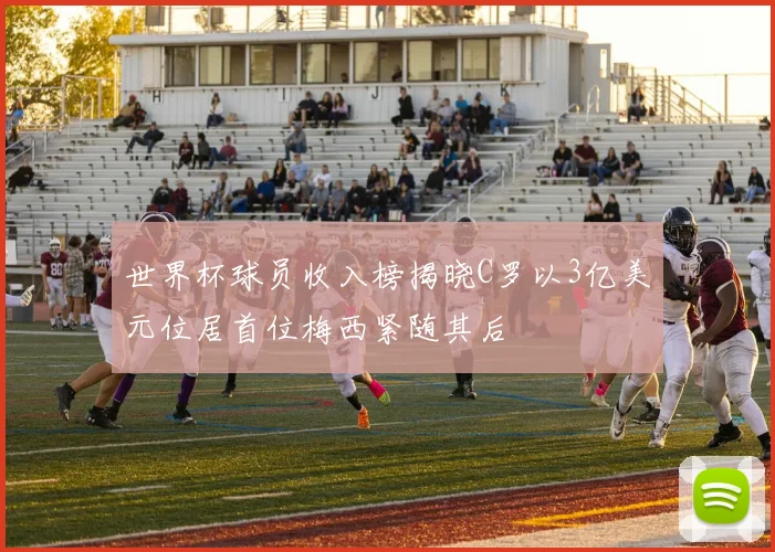 世界杯球员收入榜揭晓C罗以3亿美元位居首位梅西紧随其后